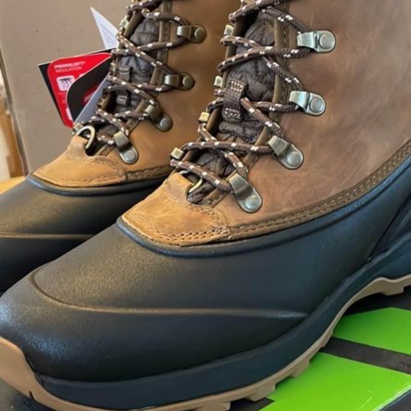 BRAND NEW women woods marron leather snow winter insulated boots size US 10 - Picture 6 of 10